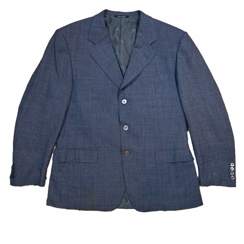 YSL Yves Saint Laurent Men’s Navy Wool Blazer Sport Coat Suit Jacket Size 42
